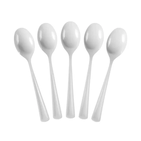 Exquisite Heavy Duty Disposable Solid color Plastic Spoons - 50 Count