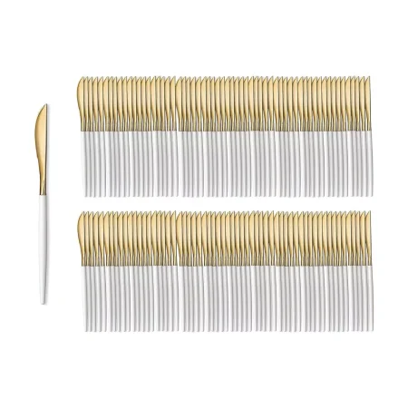 Exquisite Plastic Silverware Two Toned Plastic Disposable Cutlery- 120 Count Disposable Plastic Utensils