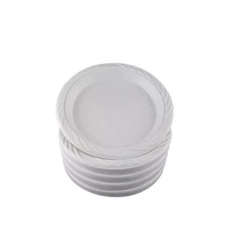 Every Day Use Disposable White Plastic Plates