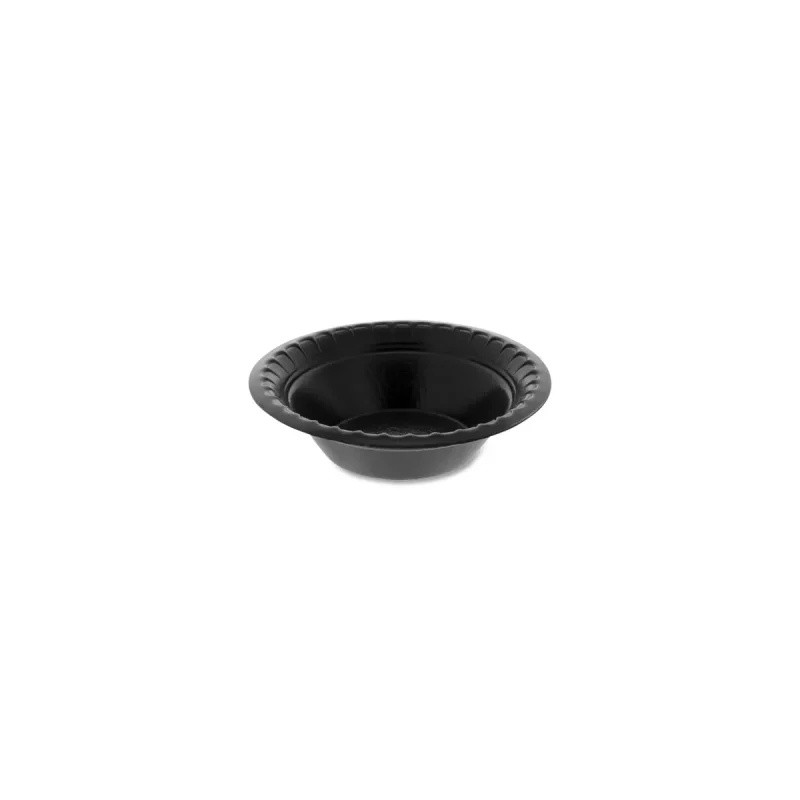 Placesetter Deluxe Laminated Foam Dinnerware, Bowl, 4 oz, Black 1,250/Carton